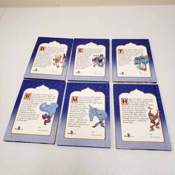 Disney Aladdin Six New Adventures 6 Book Set 1993 Hardcover Collection - Picture 3 of 8